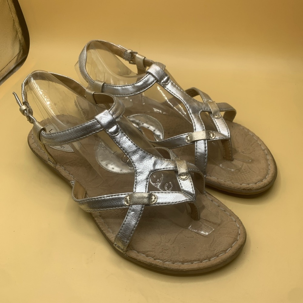 BOC Womens Sandals Silver and Bronze Size 9 Strappy